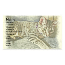 Cartes de visite mignons d'art de Kitty Carte De Visite
