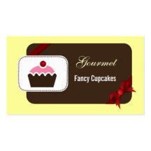 cartes de visite mignons de rouge de petits gâteau modèles de cartes de visite