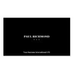 Cartes de visite minimalistic noirs propres simple modèle de carte de visite