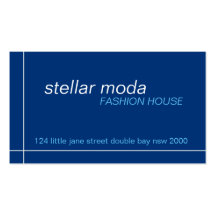 cartes de visite > moda stellaire [marine+bleu] modèles de cartes de visite