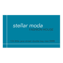 cartes de visite > moda stellaire [sarcelle d'hive cartes de visite professionnelles