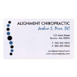Cartes de visite modernes de chiropractie de point cartes de visite professionnelles
