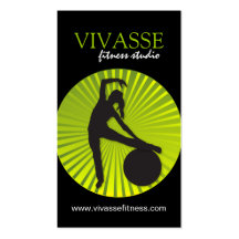 Cartes de visite modernes d'instructeur de forme p cartes de visite personnelles
