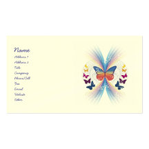 Cartes de visite mystiques de papillon cartes de visite personnelles