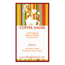 Cartes de visite personnalisables de café-restaura cartes de visite personnelles