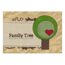 Cartes de visite potelés d'arbre d'amitié cartes de visite personnelles