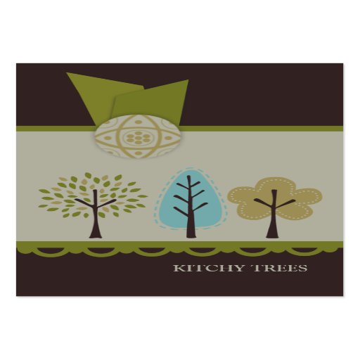 Cartes de visite potelés d'arbres de Kitchy Cartes De Visite Personnelles