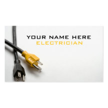 Cartes de visite pour des électriciens cartes de visite professionnelles