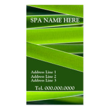 Cartes de visite pour le spa carte de visite