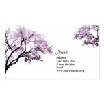 Cartes de visite pourpres d'arbres de ressort cartes de visite