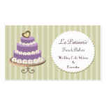 cartes de visite pourpres de fabricants de gâteau  cartes de visite professionnelles