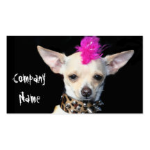 Cartes de visite punks de chiwawa cartes de visite professionnelles