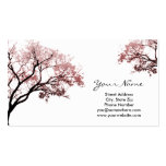 Cartes de visite roses d'arbres cartes de visite professionnelles