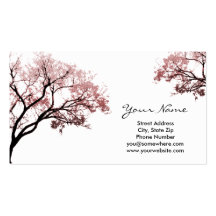 Cartes de visite roses d'arbres cartes de visite professionnelles