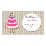 cartes de visite roses de fabricants de gâteau de  cartes de visite professionnelles