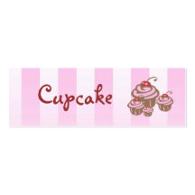 Cartes de visite roses de petit gâteau - customisé cartes de visite professionnelles