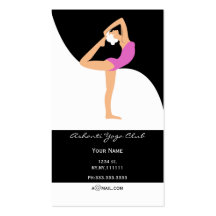 cartes de visite roses de yoga cartes de visite personnelles