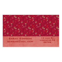 cartes de visite rouges de fleur modèles de cartes de visite