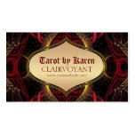 Cartes de visite rouges de tarot de temple de dées cartes de visite professionnelles