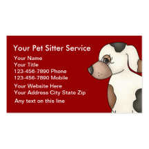 Cartes de visite simples de chien modèle de carte de visite