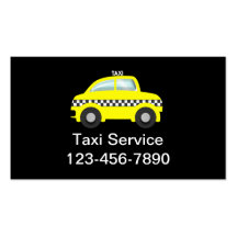 Cartes de visite simples de taxi cartes de visite personnelles