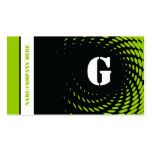 Cartes de visite tramés de vert de noir de monogra modèles de cartes de visite