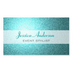 Cartes de visite turquoises de scintillement cartes de visite professionnelles