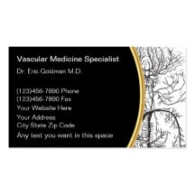 Cartes de visite vasculaires de médecine modèles de cartes de visite