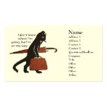Cartes de visite vintages de chat noir modèles de cartes de visite