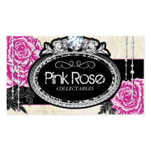 Cartes de visite vintages de roses modèle de carte de visite