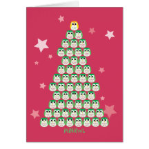 Cartes de voeux d'arbre de MiNiOwL X'mas