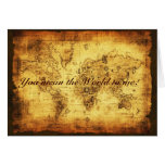 Cartes de voeux de carte de Vieux Monde