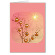 Cartes de voeux de hibou