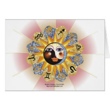 Cartes de voeux de Yin Yang d'astrologie