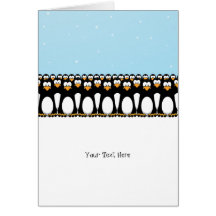 Cartes de voeux drôles de pingouins de bande dessi