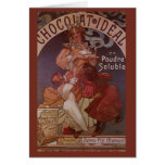 Cartes de voeux vintages d'annonce de chocolat