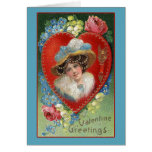 Cartes de voeux vintages d'art de Valentine