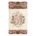 Cartes décorées d'un monogramme baroques Antiqued  Carte De Visite