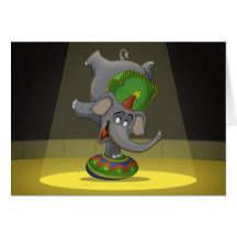 Cartes d'éléphant de cirque