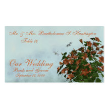 Cartes d'endroit de mariage cartes de visite professionnelles