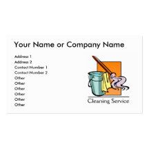 Cartes d'entreprise de services de nettoyage carte de visite