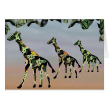 Cartes d'habitat de famille de girafes