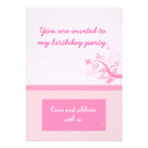 Cartes d'invitation - pour debuts/anniversaire