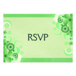 Cartes élégantes de réponse de la coutume RSVP de  Invitation