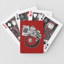 Cartes en baisse de spirale de B&W Jeu De Cartes Poker