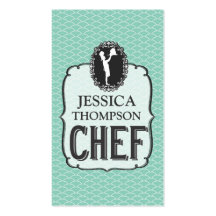Cartes faites sur commande d'Aqua de chef professi Cartes De Visite Personnelles