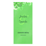 Cartes florales de menu de dîner de mariage de ket cartes doubles