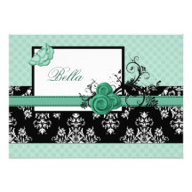 cartes florales de Merci d'affaires d'aqua élégant Invitations Personnalisables