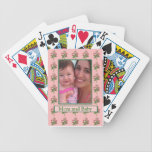 Cartes florales roses à customiser avec la photo e jeux de cartes