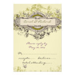 Cartes florales vintages de RSVP pour des invitati
